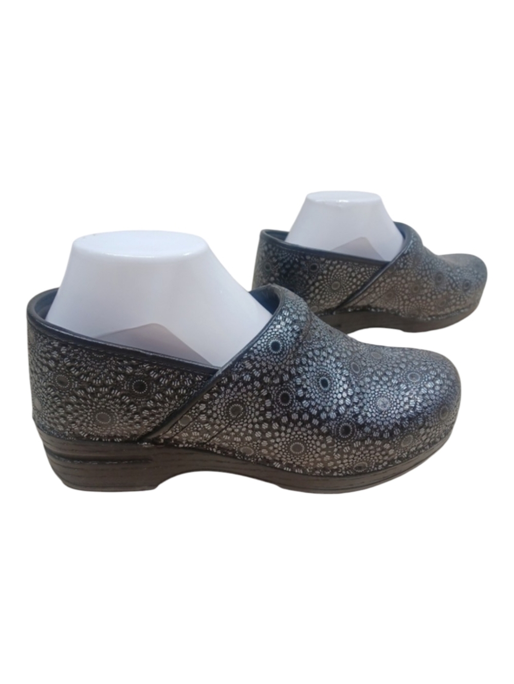 Dansko Professional XP Black Silver Clog Work Shoe Slip On Women's Euro Size 40
